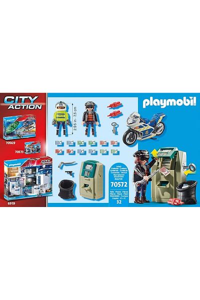 Playmobil 70572 City Action Police Bank Robber Chase, Suitable For Children Aged 4 And Above E