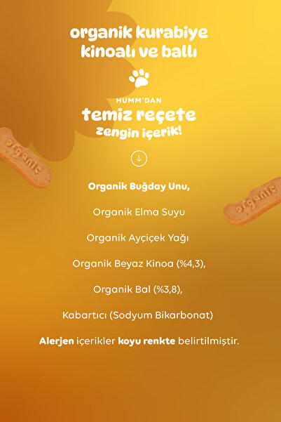 Humm Organic Organik Ballı Kinoalı Kurabiye 55g X 6 Adet