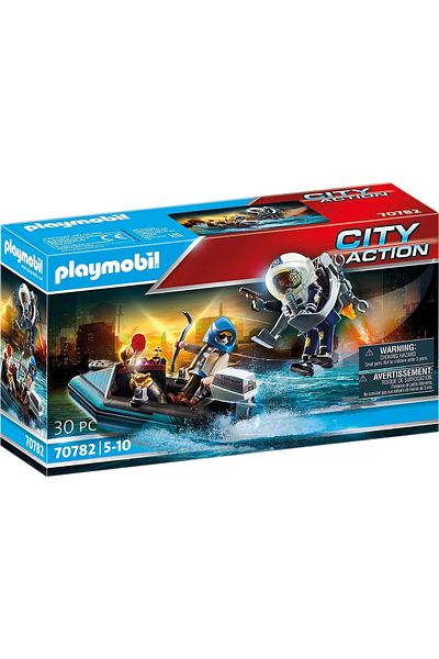 Playmobil 70782 City Action - Police Flying Backpack and Boots, Fun Creative Pretend Play