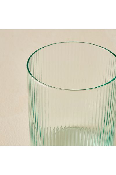 Bella Maison Green Stripe Glass - Pack of 2 (390 Cc)