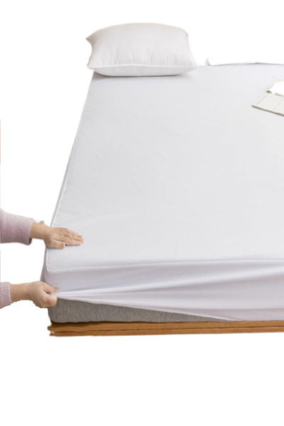 Evony Single Size 120X200 30 cm Cotton Fitted Liquid-Proof Mattress Protector Mattress Cover