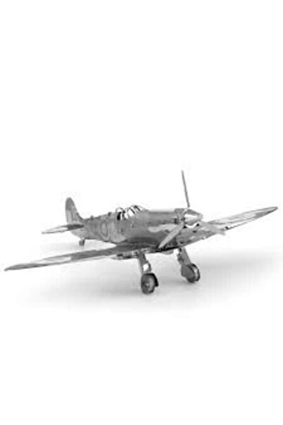 DIY 3D Metal Puzzle Supermarine spitfire Uçak 27 Parça Hediyelik Maket 14+yaş