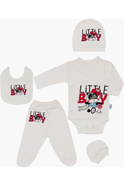 friend kids 5 Piece Litte Size Printed Newborn Hospital Discharge Gift Bodysu...