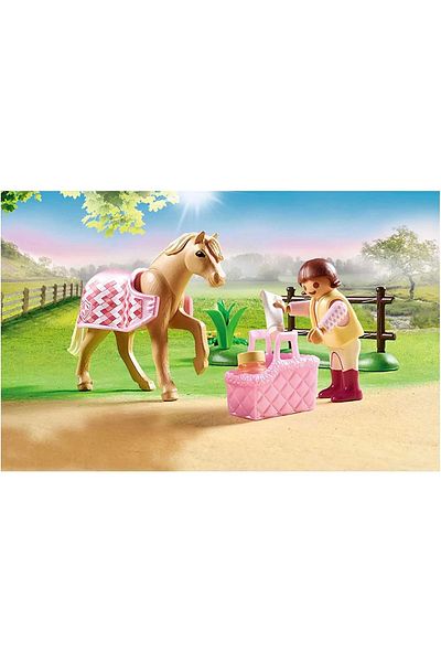 Playmobil 70521 Beige Pony and Cavaliere Set