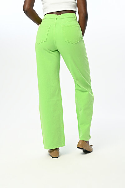 Orfeo Negro Women's Adhesive Stone Embroidered Solid Colored Jeans Pant