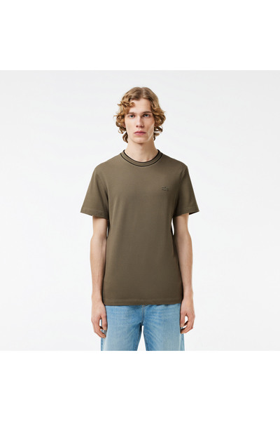 Lacoste Erkek Regular Fit Bisiklet Yaka Haki T-Shirt
