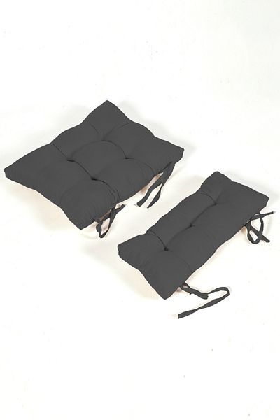 Meya Dekor Bistro Cushion - Back and Seat Cushion for Single Chair - Anthracite