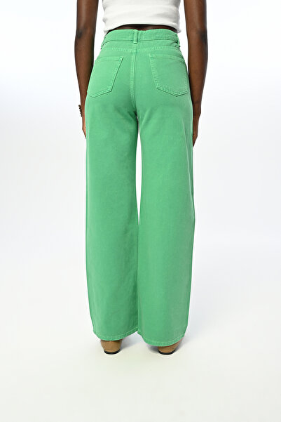 Orfeo Negro Women's Adhesive Stone Embroidered Solid Colored Jeans Pant