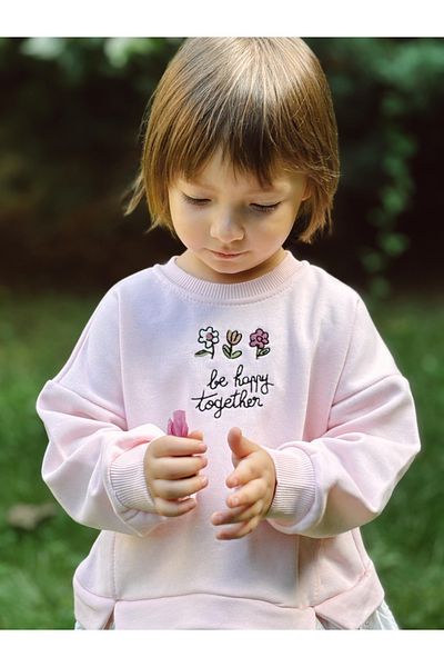 OZZY KİDS Girl's Scalloped Sweatshirt