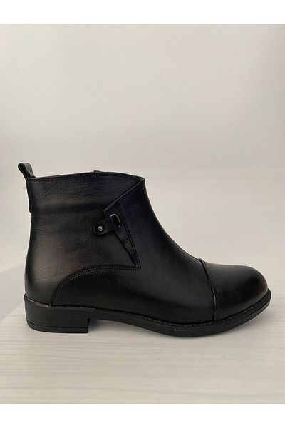 Scavia 573 Ορθοπεδικές Γνήσιες Γυναικείες Δερμάτινες Μπότες Μαύρες