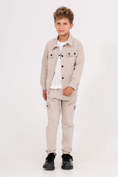 Minik Dolap Linen Kids Set with Sports Jacket - 3 Pieces