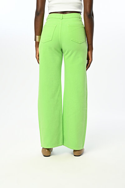 Orfeo Negro Women's Adhesive Stone Embroidered Solid Colored Jeans Pant