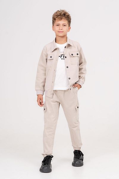 Minik Dolap Linen Kids Set with Sports Jacket - 3 Pieces