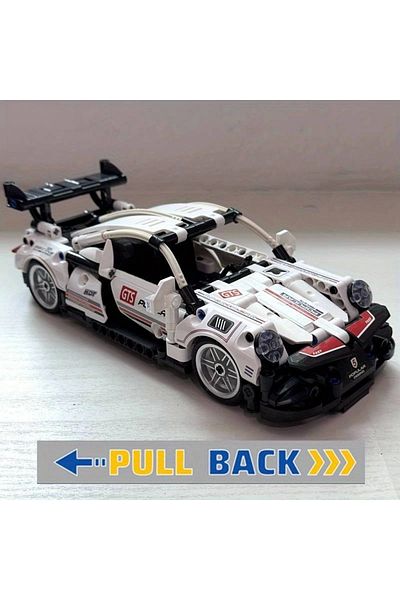 BUILDING BLOCK Technic Spor Araba 3d Lego S 492 Parça 6 Yaş Puzzle çek-bırak Araba Hediye