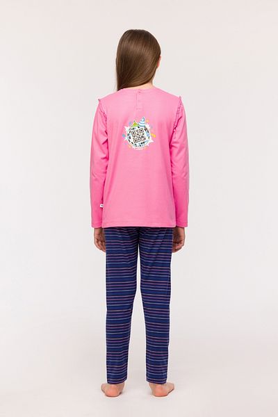 Woody 2-8 Years Girl Pink Pajamas - 453-plg