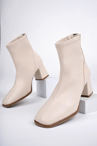 MUGGO Storm Guaranteed Blunt Toe Back Zipper Women's Heeled Boots