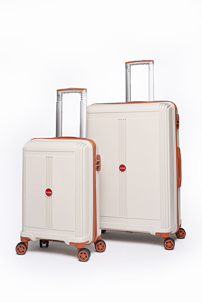 ELATAE Premium Polipropilen Kırılmaz 2'li Valiz Seti Büyük Boy - Kabin Boy V303