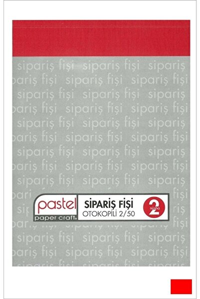 Pastel Sipariş Fişi 14x20 Cm Boyutlarında A5 Otokopili 2/50 2 Nüsha 50 Asıl 5...