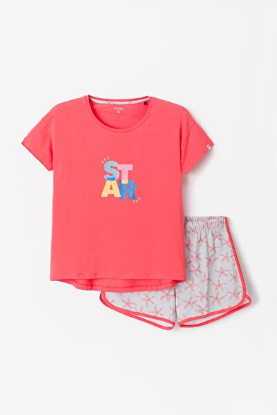 Woody Γυναικείες πιτζάμες-Ypd - 435-Rose Pink