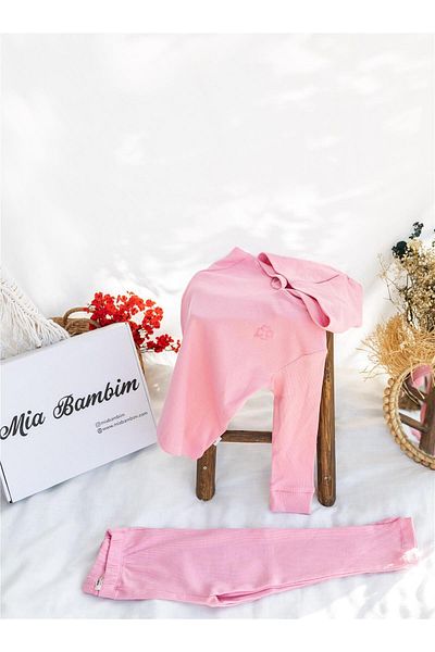 miabambim Pink Corduroy Tights Set