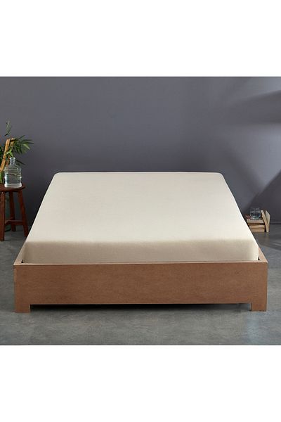 Sabia Double Organic Cotton Sheet Set - 150X200Cm, 30cm Height, Elastic, 62 Strings (155 Tc)