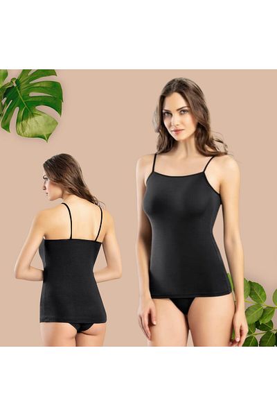 The Clover Women's Rope Strap Deep Collar Undershirt 6.0.Cl.Vr9.1Kt