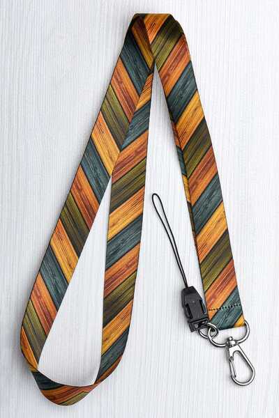 Apptakı Renkli Desen Yaka Kartı Boyun İpi Telefon Askısı - ASK0063