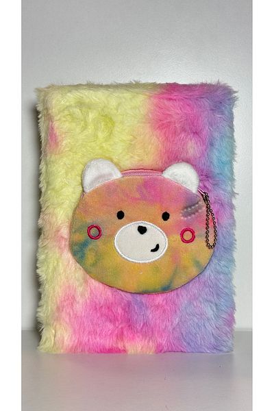 Bonjour Caiet moale și moale cu dungi Sanrio cu pene de pluș și fructe în relief