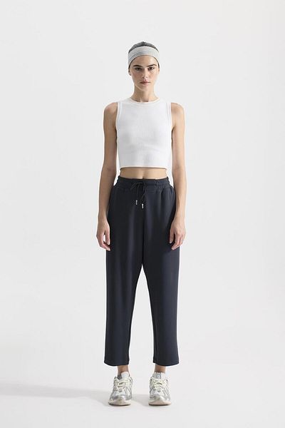 KADRİYE BAŞTÜRK Smoked Modal Knitted Jogger Pants