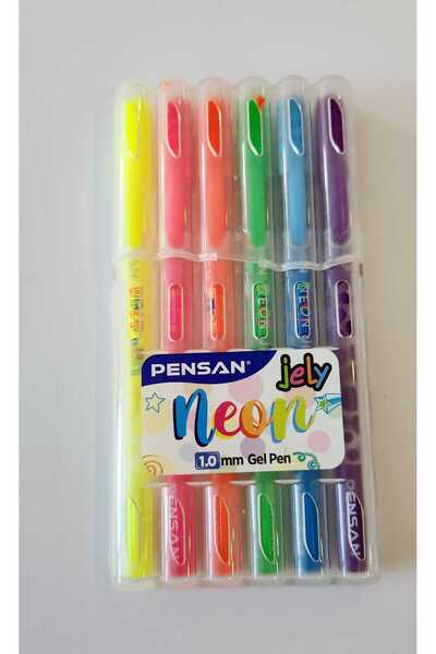 Pensan 1.0mm Neon Jely Gel Pen Kalem Seti