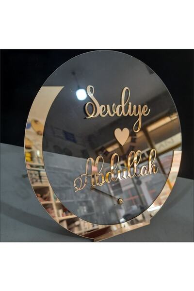 KAĞAN SÜS Masa Üstü Pleksi Aynalı Isimlik