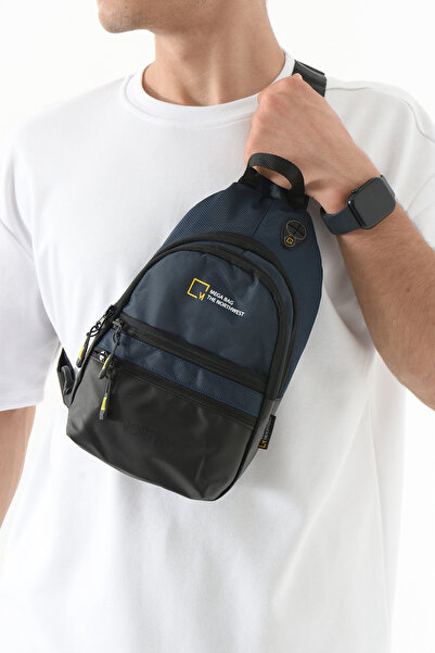 KASVA DERİ حقيبة مقاومة للماء من قماش الكتان للجنسين، حقيبة كتف وصدر بحزام مت...