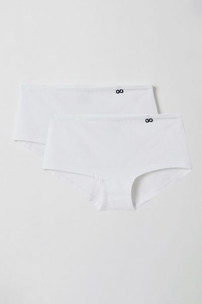 Woody 10-16 Years 2-Piece Girl's Briefs-Hıd - 100-white