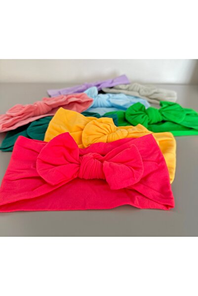 ADEN BEBEK AKSESUARLARI Girl's Baby Bandana Hair Band 8 Pack Extra Flexible a...