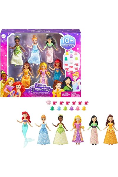 mattel Disney Prenses Bebekleri 6'lı Set, 3 yaş ve üzeri, HLW91