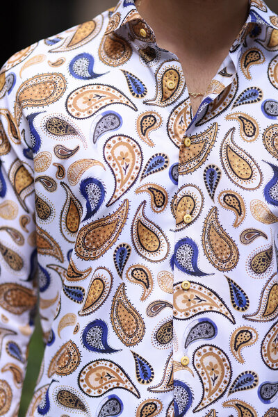 PASSERO Сlim Fit сорочка з цифровим принтом