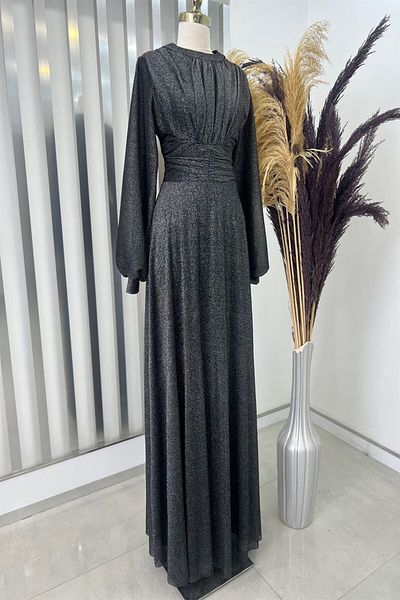 Esilanur Adel Hijab Evening Dress Anthracite