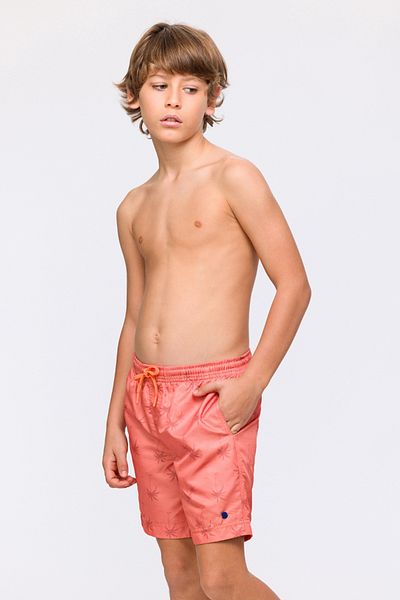 Woody Σορτς κολύμβησης για αγόρι 2-8 ετών - Palm Printed, Orange Qww 943