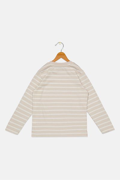 New Balance Kids Girl Brand Logo Top, Beige