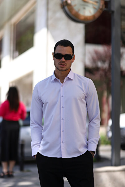 PASSERO Slim Fit Armürlü Gömlek