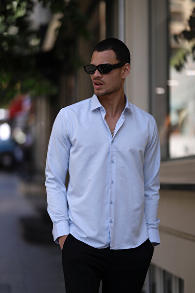 PASSERO Slim Fit Dobby πουκάμισο