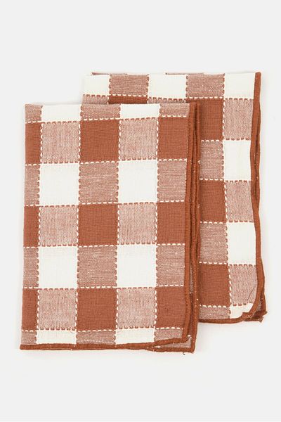 Muy Mucho 2 Pcs Washable Placemats, Brown
