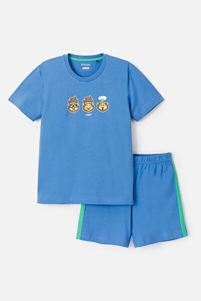 Woody Пижами за момчета на възраст 2-8 години - 825-Тъмносиньо