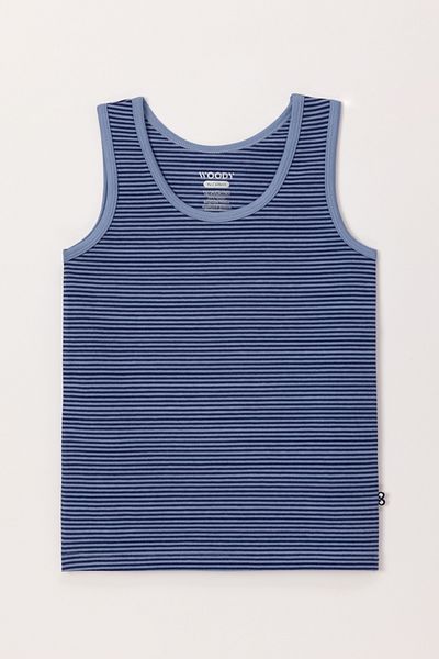 Woody 2-8 Years Boy Striped Blue Undershirt-Ves - 904