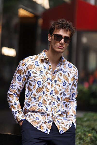 PASSERO Сlim Fit сорочка з цифровим принтом