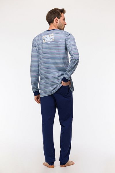 Woody Plc Men's Pajamas - 961 Striped Blue