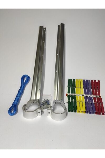 Turkuaz Asvera - %100 Alüminyum Pratik Balkon Çamaşır Kurutmalığı - %100 Alüminyum Balkon Çamaşır Kurutma As