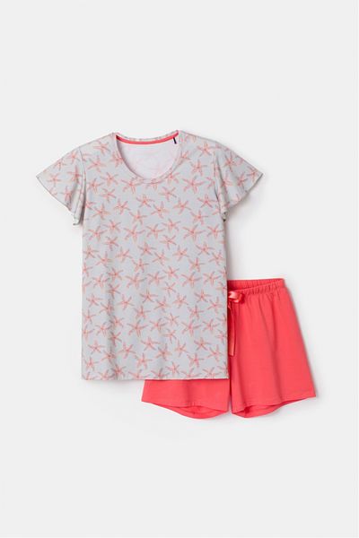 Woody Women's Pajamas-Ypc - 925-Starfish Printed Blue