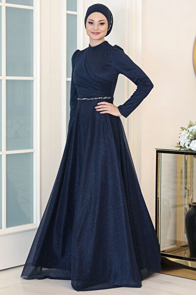 Esilanur Işıl Tesettür Abiye Lacivert