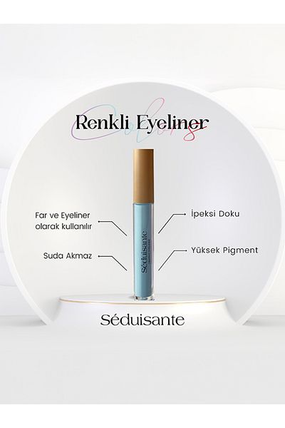 séduisante Mavi Renkli Eyeliner Ve Far